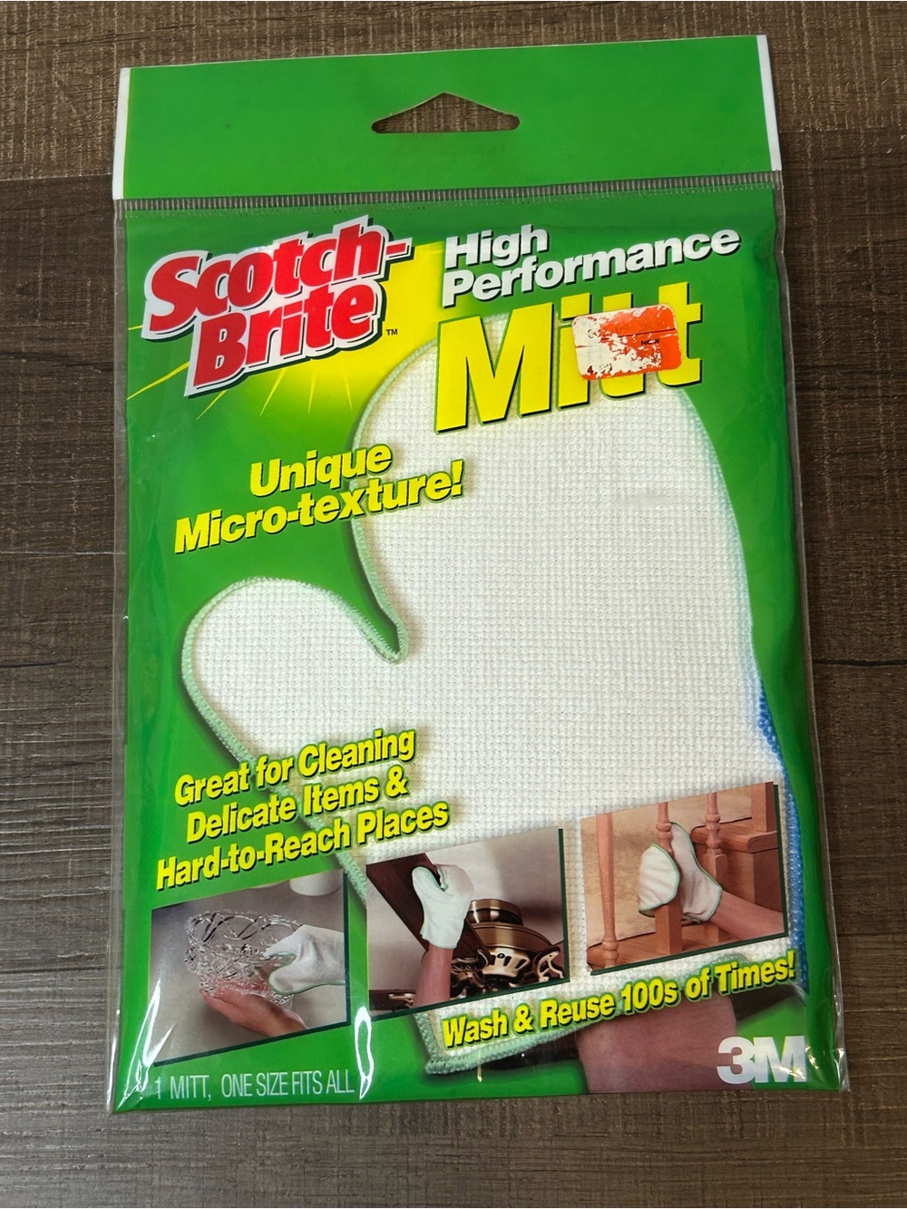 3M Scotch-Brite High Performance Mitt Cleaning Cloth with Micro-texture, New